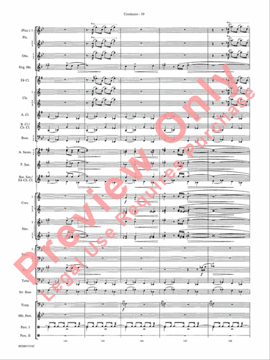 Fanfare and Allegro Concert Band scores gallery preview page 42