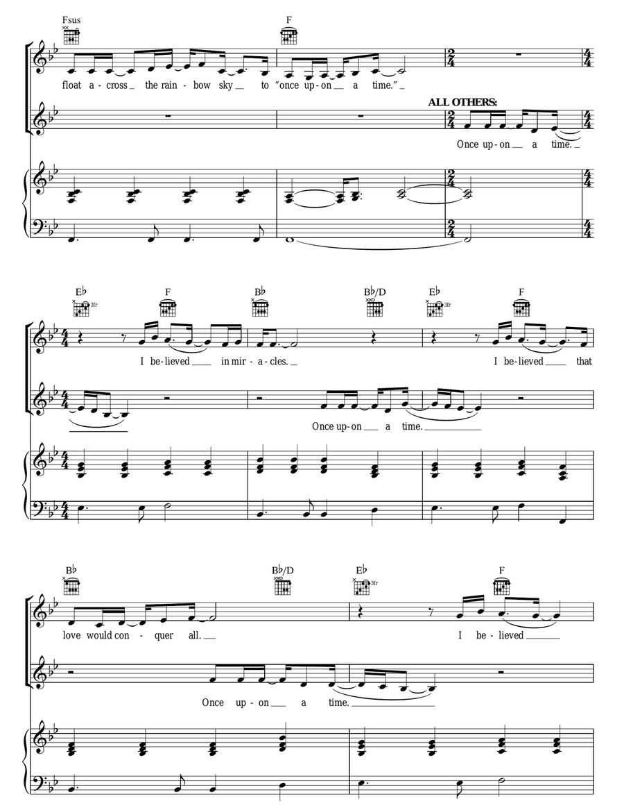 Once Upon A Time Piano, Vocal, Guitar scores gallery preview page 3