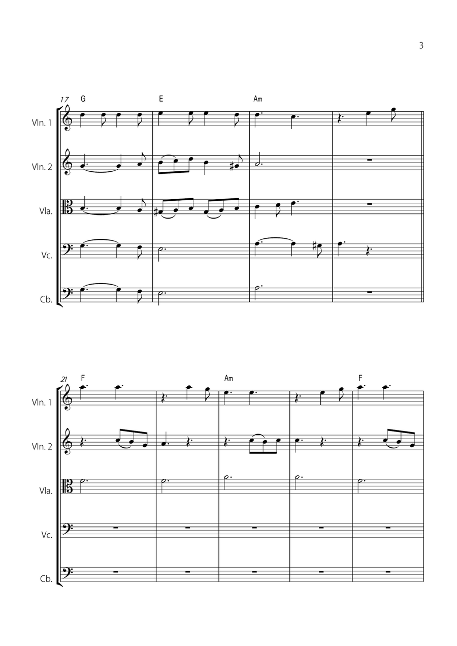 Hallelujah String Quintet scores gallery preview page 3
