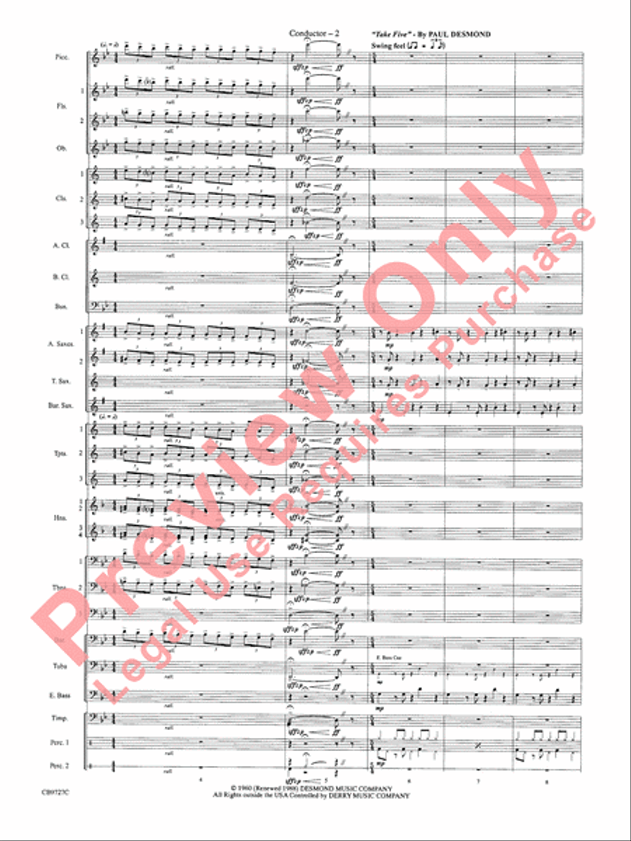 Dave Brubeck: It's About Time Concert Band scores gallery preview page 5