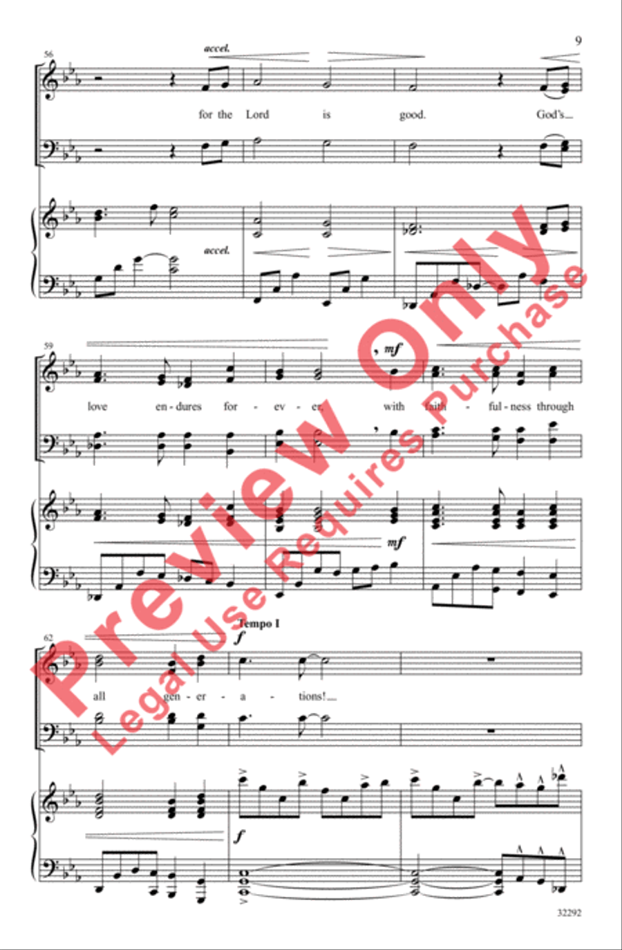 A Shout of Joy, A Song of Thanks 4-Part scores gallery preview page 9