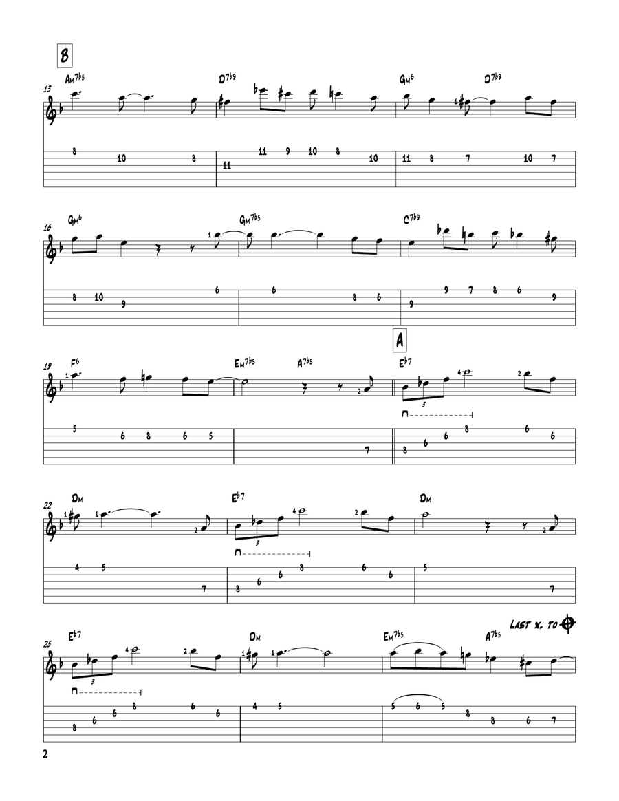 A Night In Tunisia Electric Guitar scores gallery preview page 2
