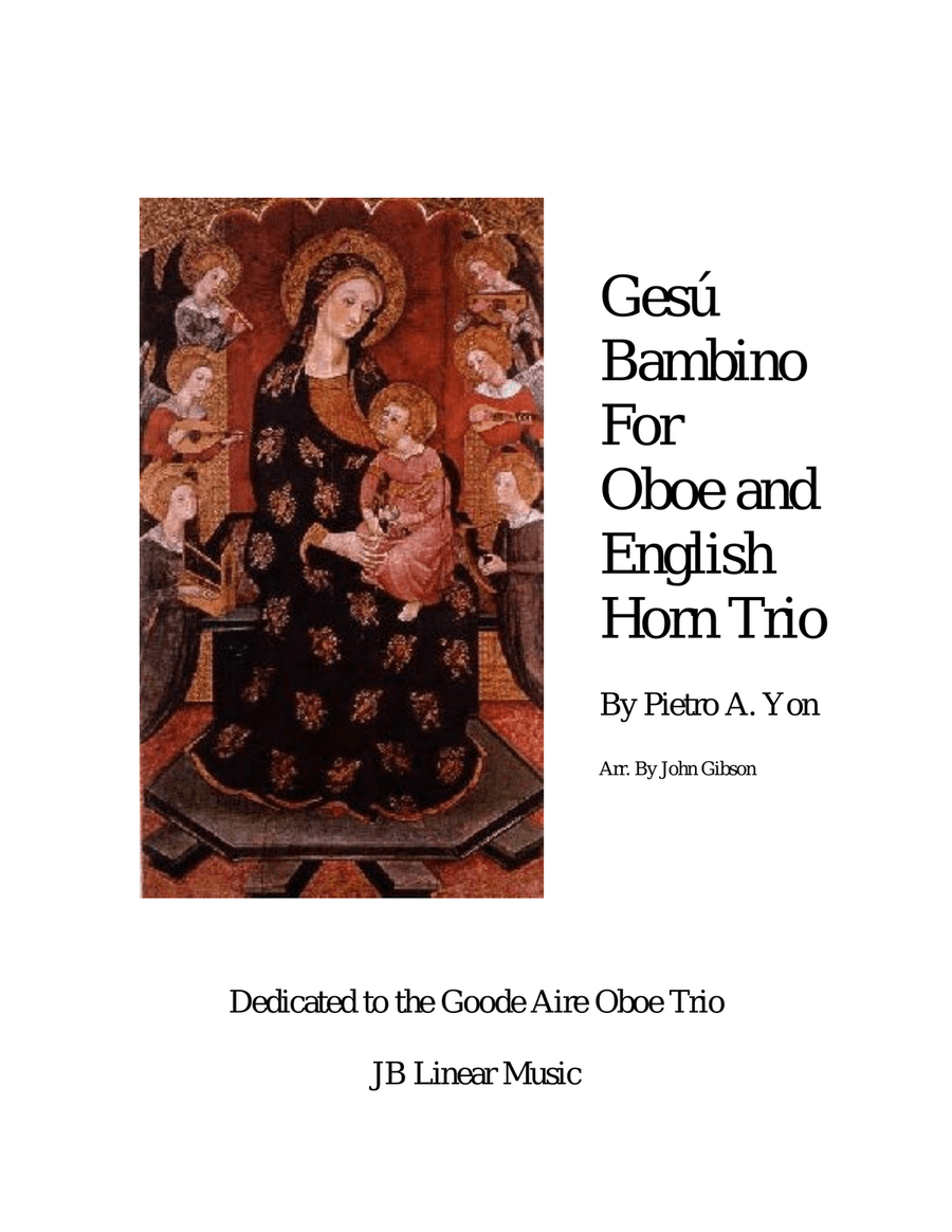 Gesu Bambino (Infant Jesus) for Oboe and English Horn Trio Woodwind Trio scores gallery preview page 1