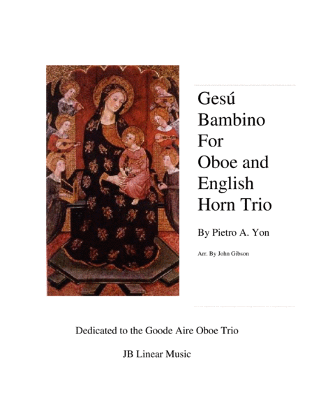 Gesu Bambino (Infant Jesus) for Oboe and English Horn Trio image number null