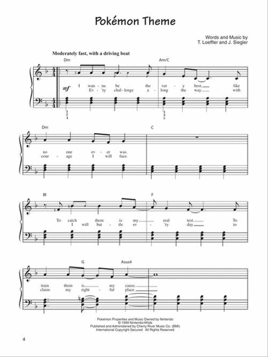 Pokémon – 2.B.A. Master Pokémon – 2.B.A. Master Easy Piano scores gallery preview page 6