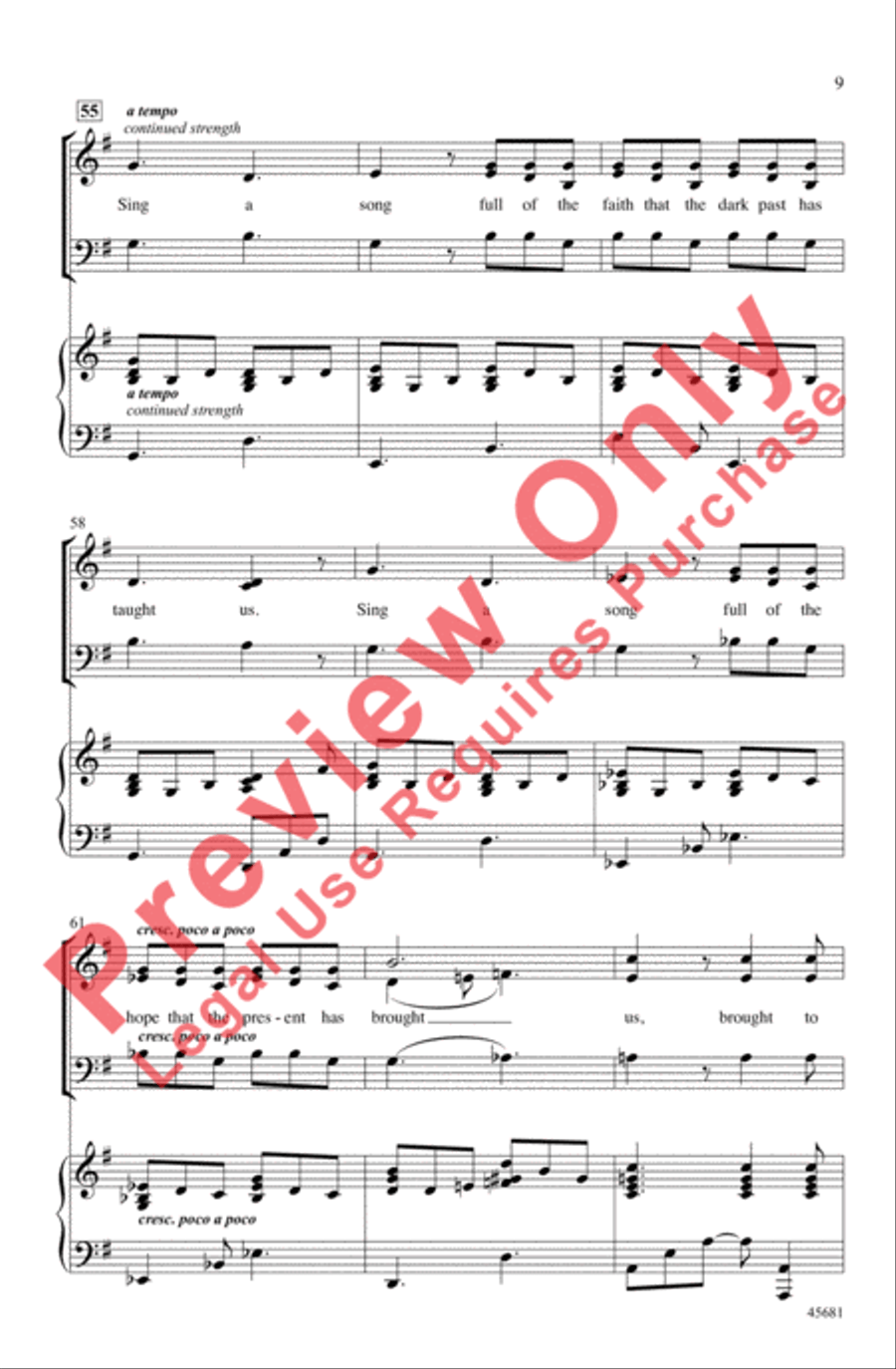 Lift Every Voice and Sing 3-Part scores gallery preview page 8
