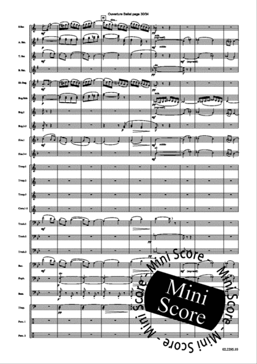 Ouverture de Ballet Fanfare Band scores gallery preview page 34