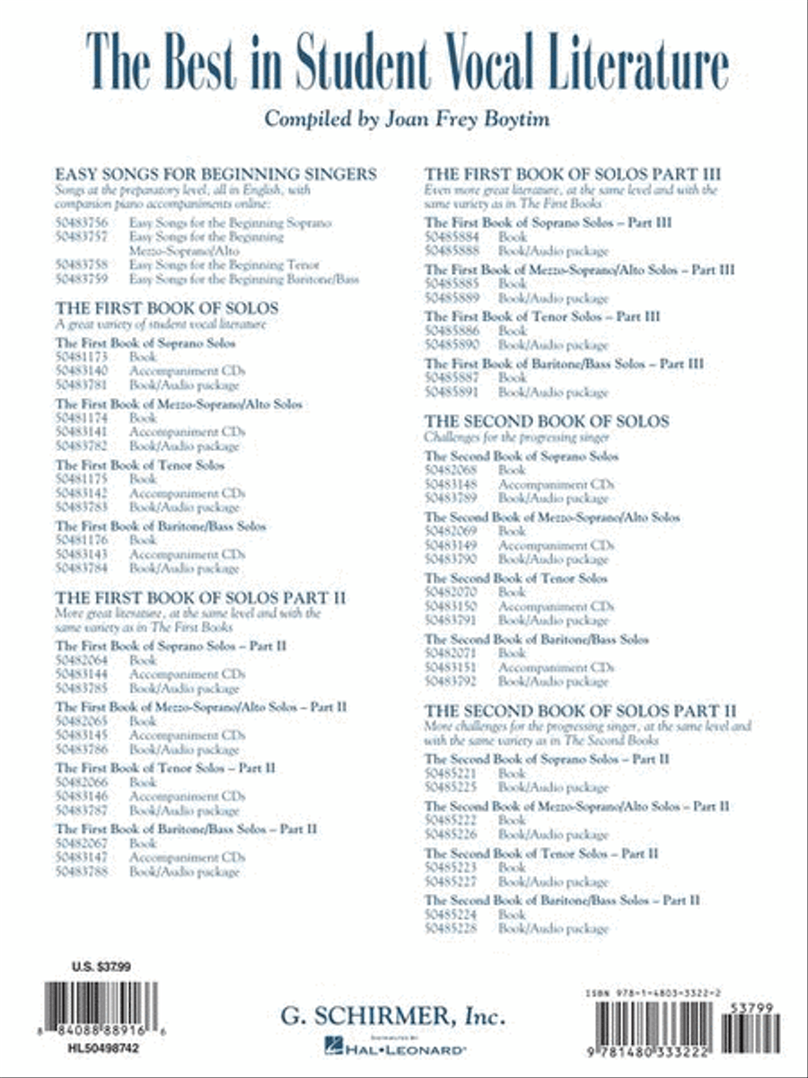 The First Book of Solos Complete – Parts I, II and III Voice scores gallery preview page 7