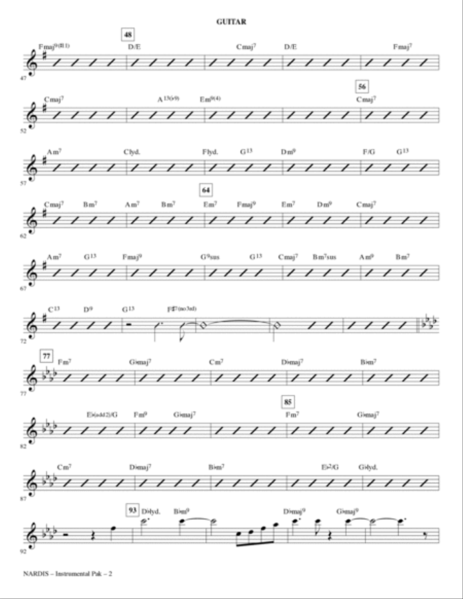 Nardis - Guitar Nardis - Guitar Choir scores gallery preview page 2
