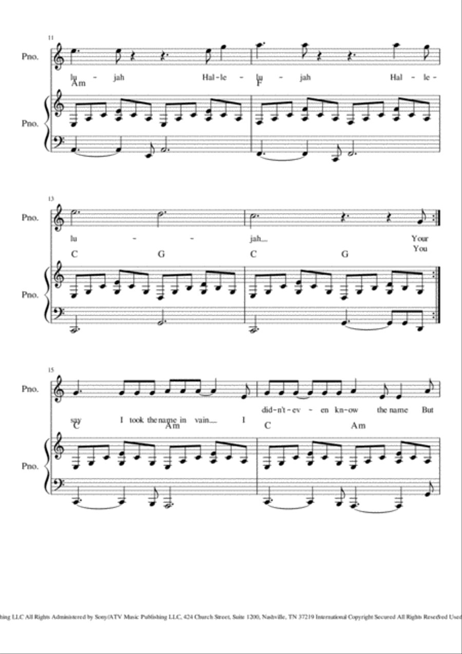 Hallelujah Voice scores gallery preview page 3
