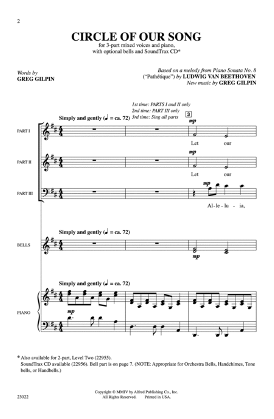 Circle of Our Song 3-Part scores gallery preview page 2