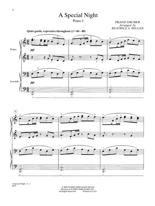 Book cover for A Special Night: An Arrangement of Silent Night - Piano Quartet (2 Pianos, 8 Hands)