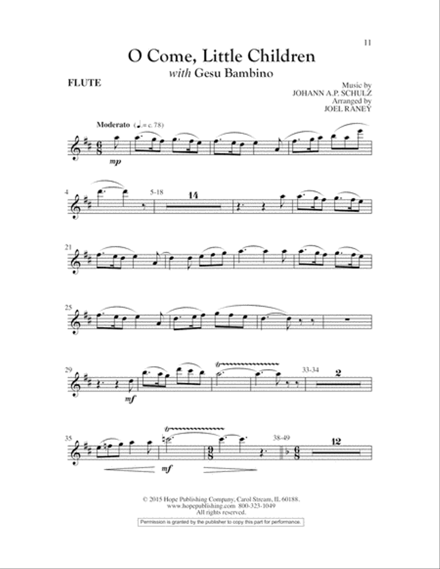 O Come, Little Children with Gesu Bambino 4-Part scores gallery preview page 11