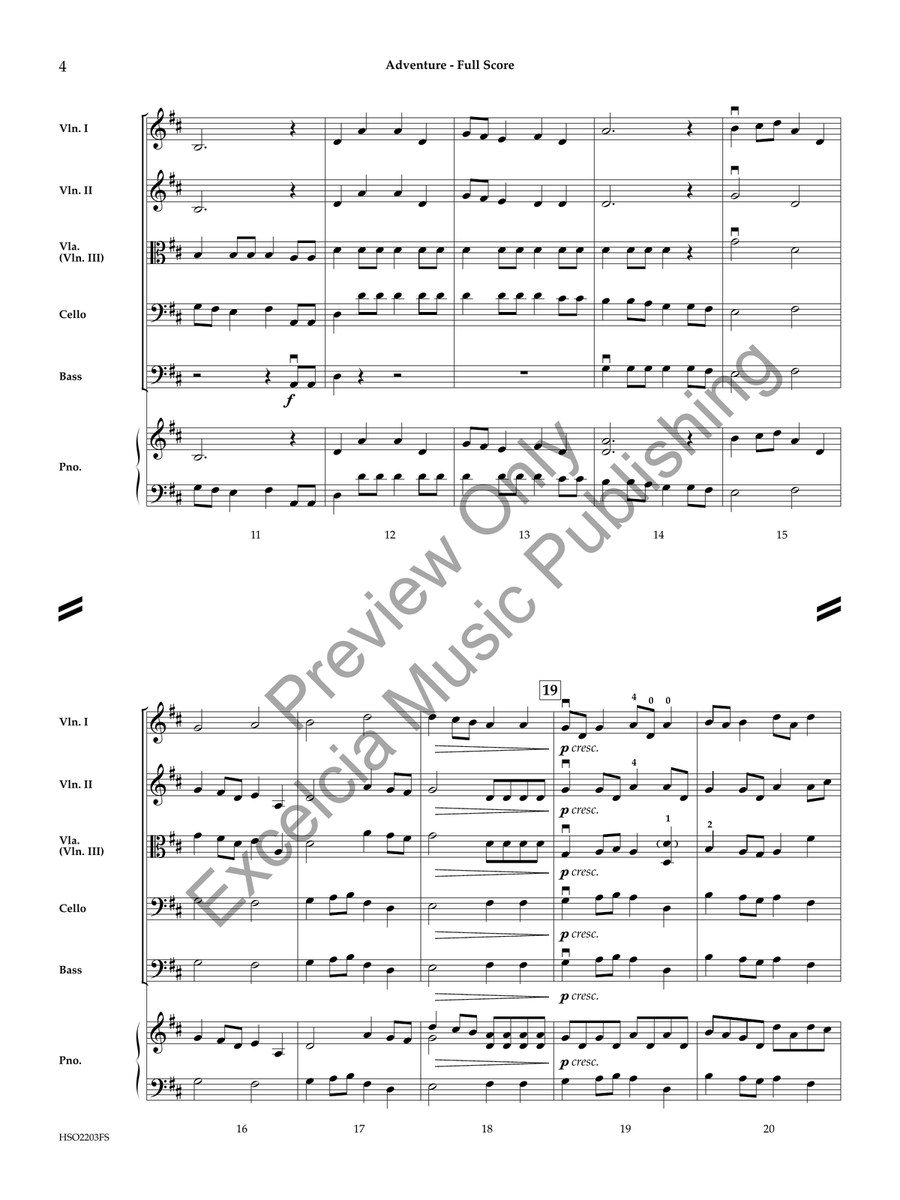 Adventure Adventure String Orchestra scores gallery preview page 3