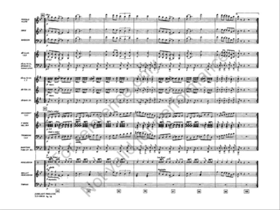 Jubilant Prelude Concert Band scores gallery preview page 15