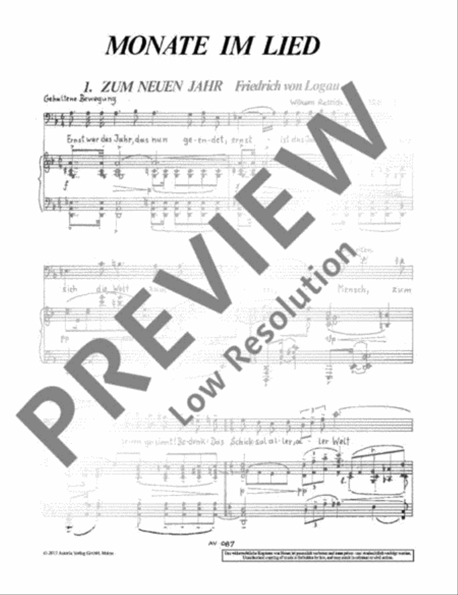 Monate im Lied Low Voice scores gallery preview page 5