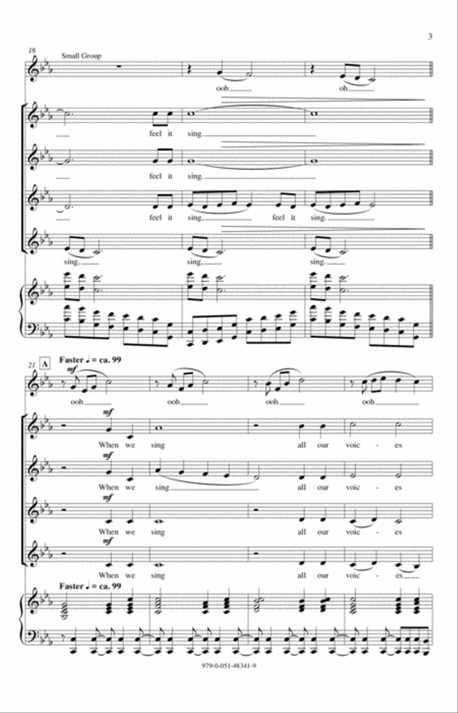 Feel Your Spirit Sing SSAA scores gallery preview page 3