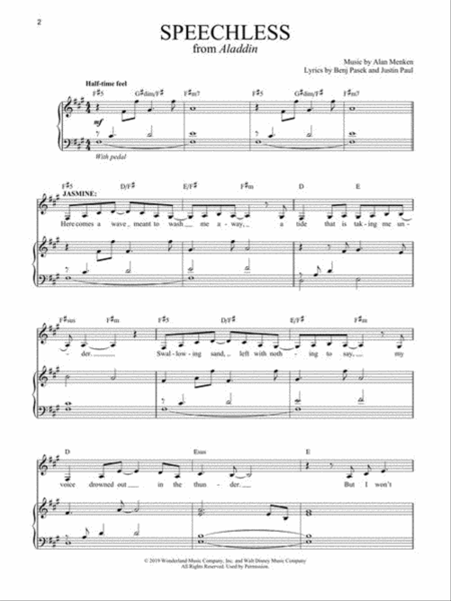 Disney Songs of the 2010s: Soprano or Belter Voice scores gallery preview page 4
