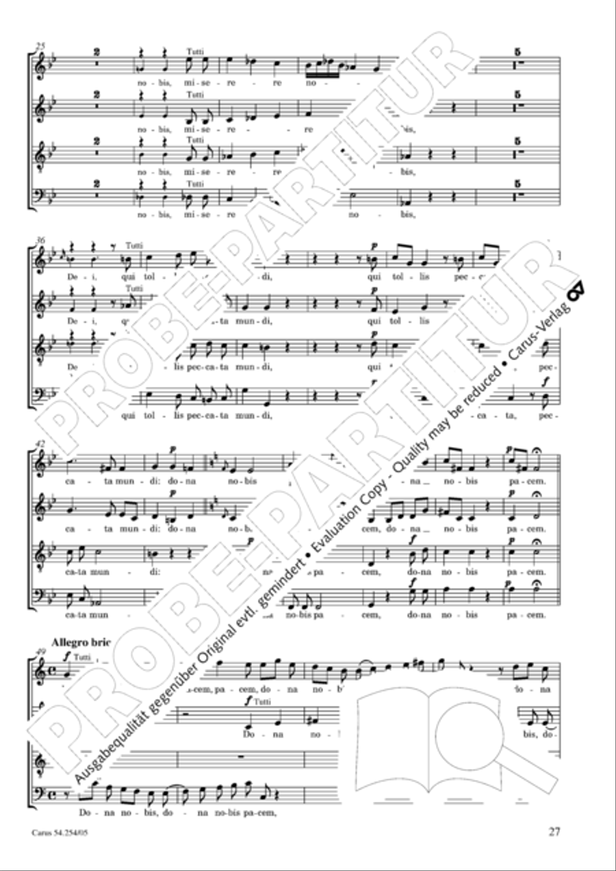 Missa Sancti Hieronymi 4-Part scores gallery preview page 28