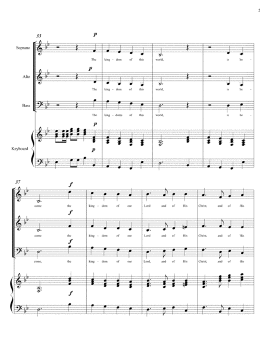Halleluja Chorus for Dummies, SAB 3-Part scores gallery preview page 5