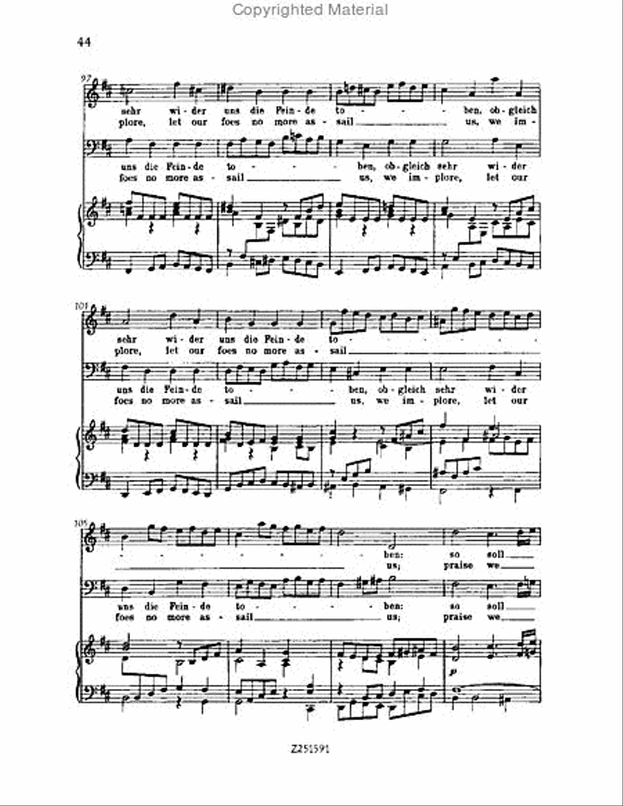 Gott, der Herr, ist Sonn' und Schild, BWV 79 Choir scores gallery preview page 44