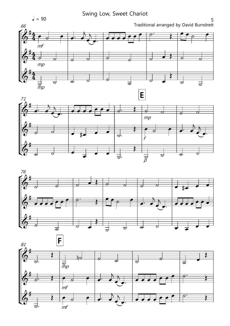 8 Easy Trios, For Clarinet Woodwind Trio scores gallery preview page 5