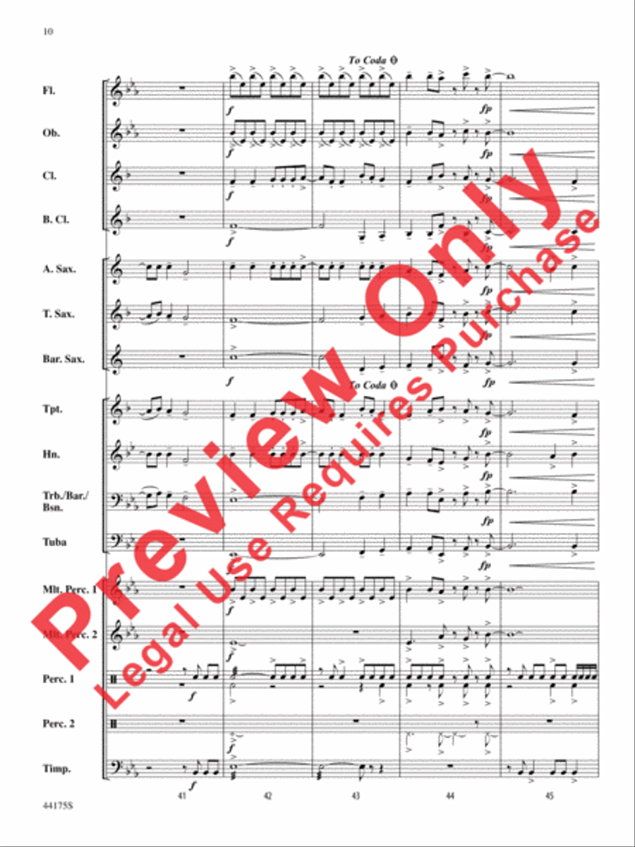 Skygazer Fanfare Concert Band scores gallery preview page 11