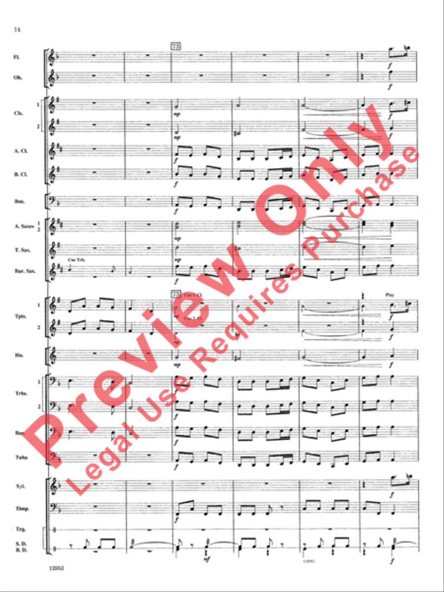English Folk-Song Fantasy Concert Band scores gallery preview page 15