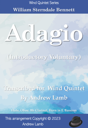 Book cover for Adagio (by William Sterndale Bennett, arr. for Wind Quintet)