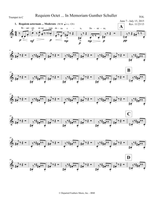 Requiem Octet ... In Memoriam Gunther Schuller (2015) trumpet in C part