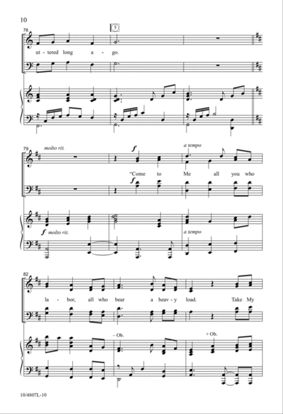 My Burden Is Light 4-Part scores gallery preview page 10