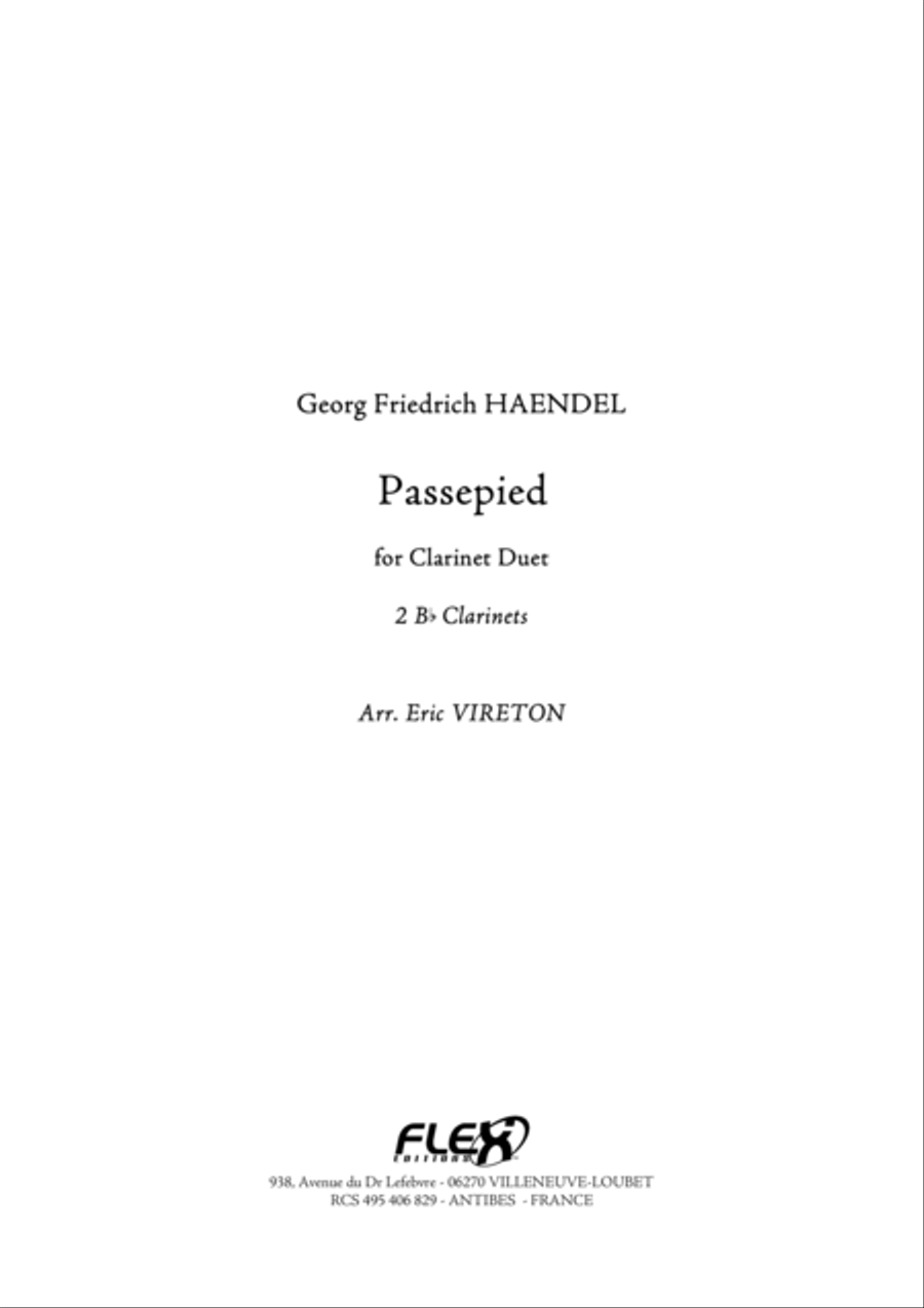 Passepied Clarinet Duet scores gallery preview page 1