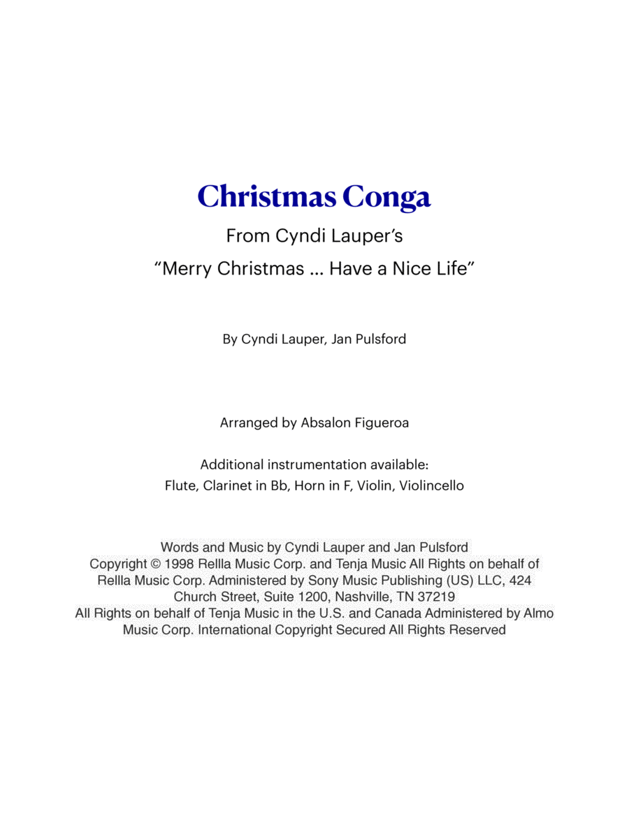 Christmas Conga TTBB scores gallery preview page 1