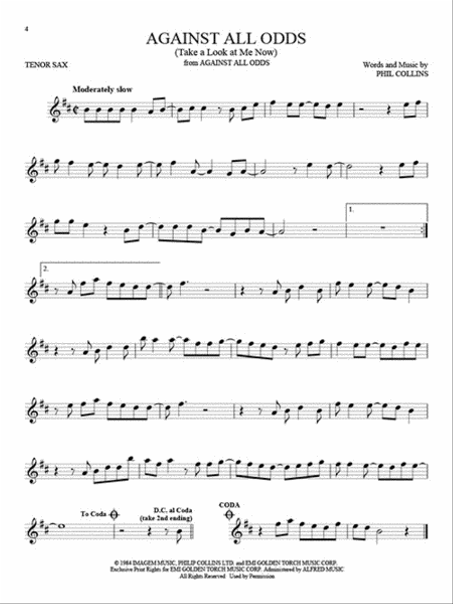 101 Movie Hits Tenor Saxophone scores gallery preview page 3