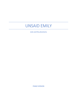 Unsaid Emily
