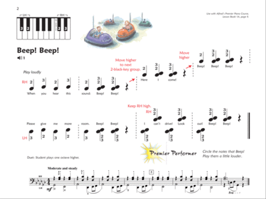 Premier Piano Course Performance, Book 1A Piano Method scores gallery preview page 2