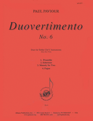 Duovertimento, No. 6 - Bb Or C Br Treble-clef Duet