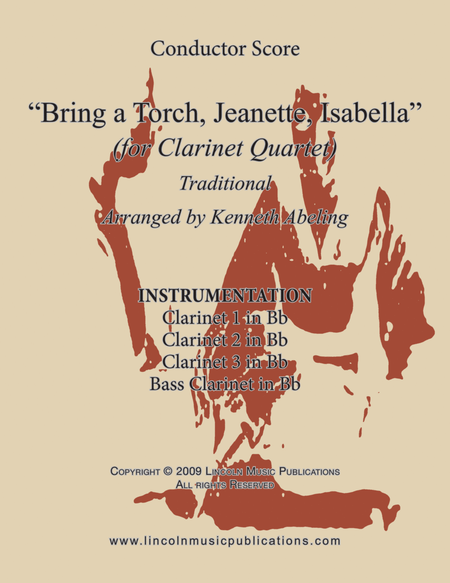 Bring a Torch Jeanette, Isabella (for Clarinet Quartet) image number null