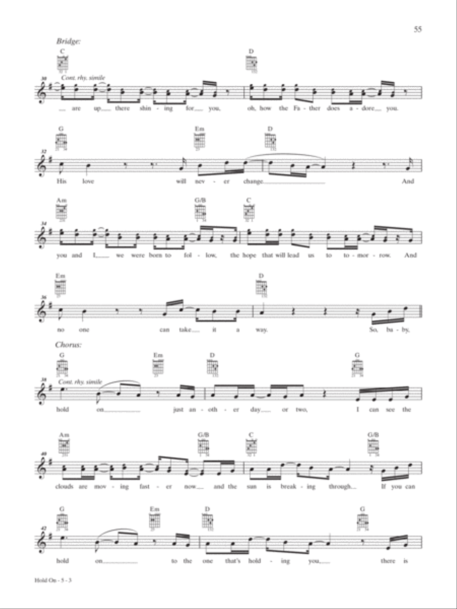 Hold On Hold On Guitar Solo scores gallery preview page 3