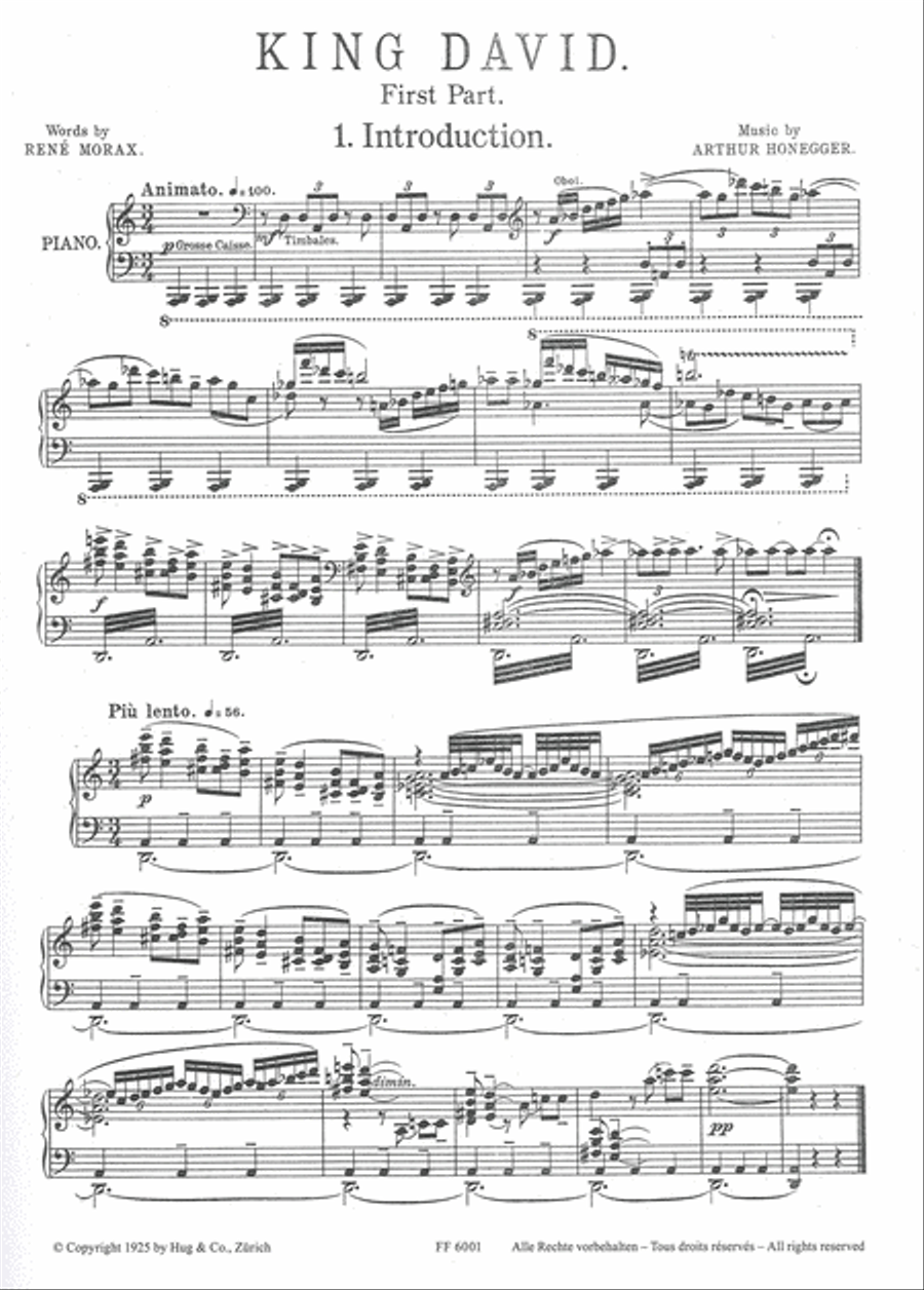 King David Orchestra scores gallery preview page 1