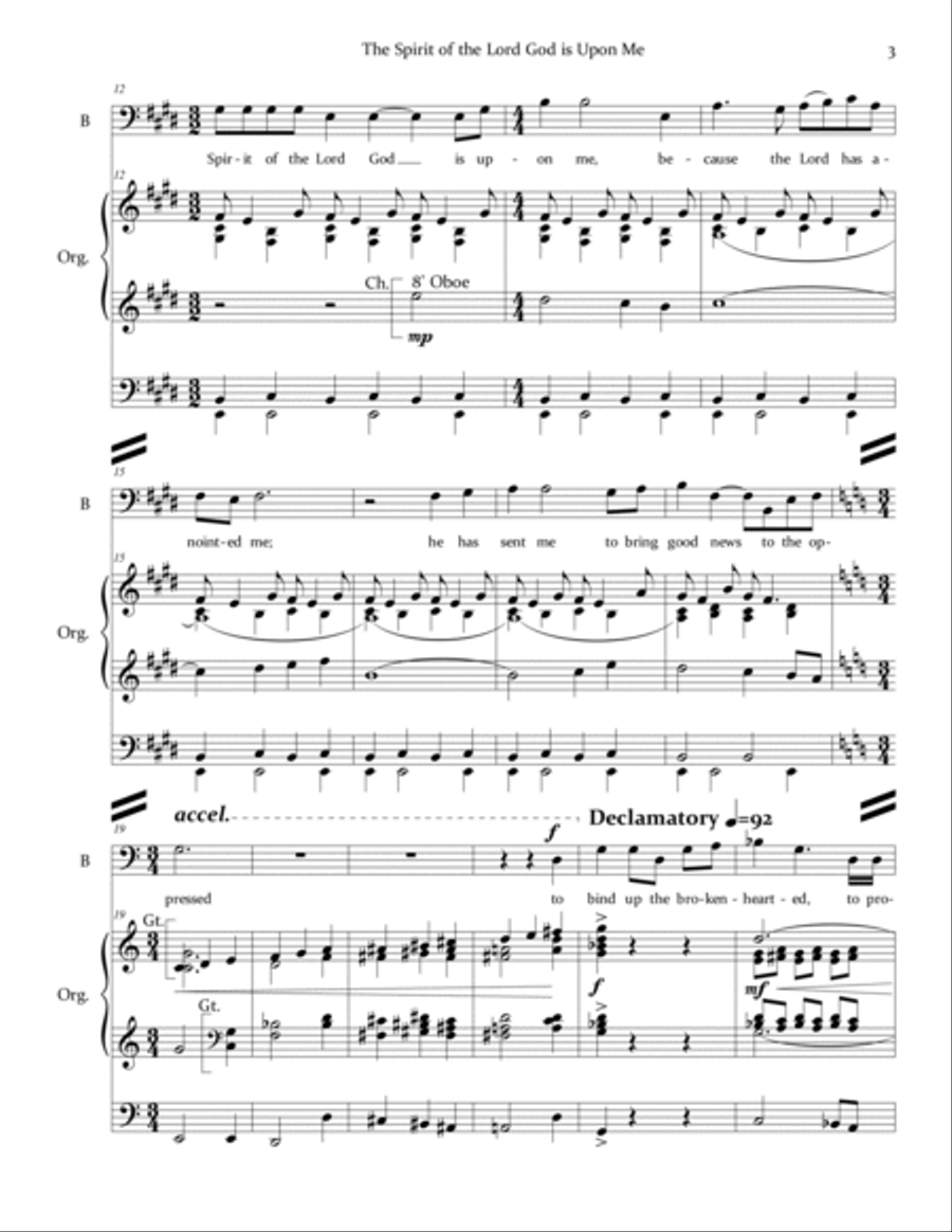 The Spirit of the Lord God is Upon Me Brass Duet scores gallery preview page 3