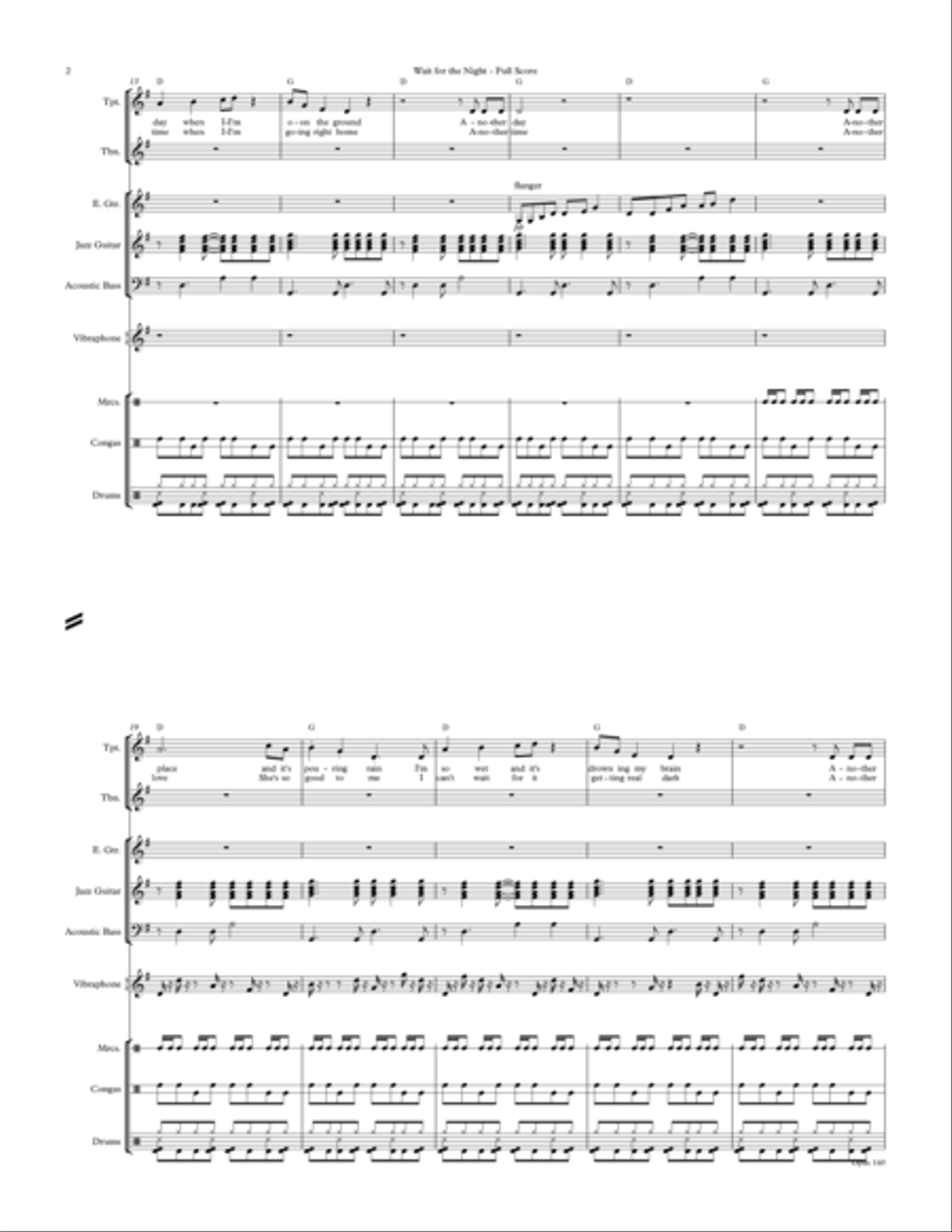 Wait for the night Percussion Ensemble scores gallery preview page 2