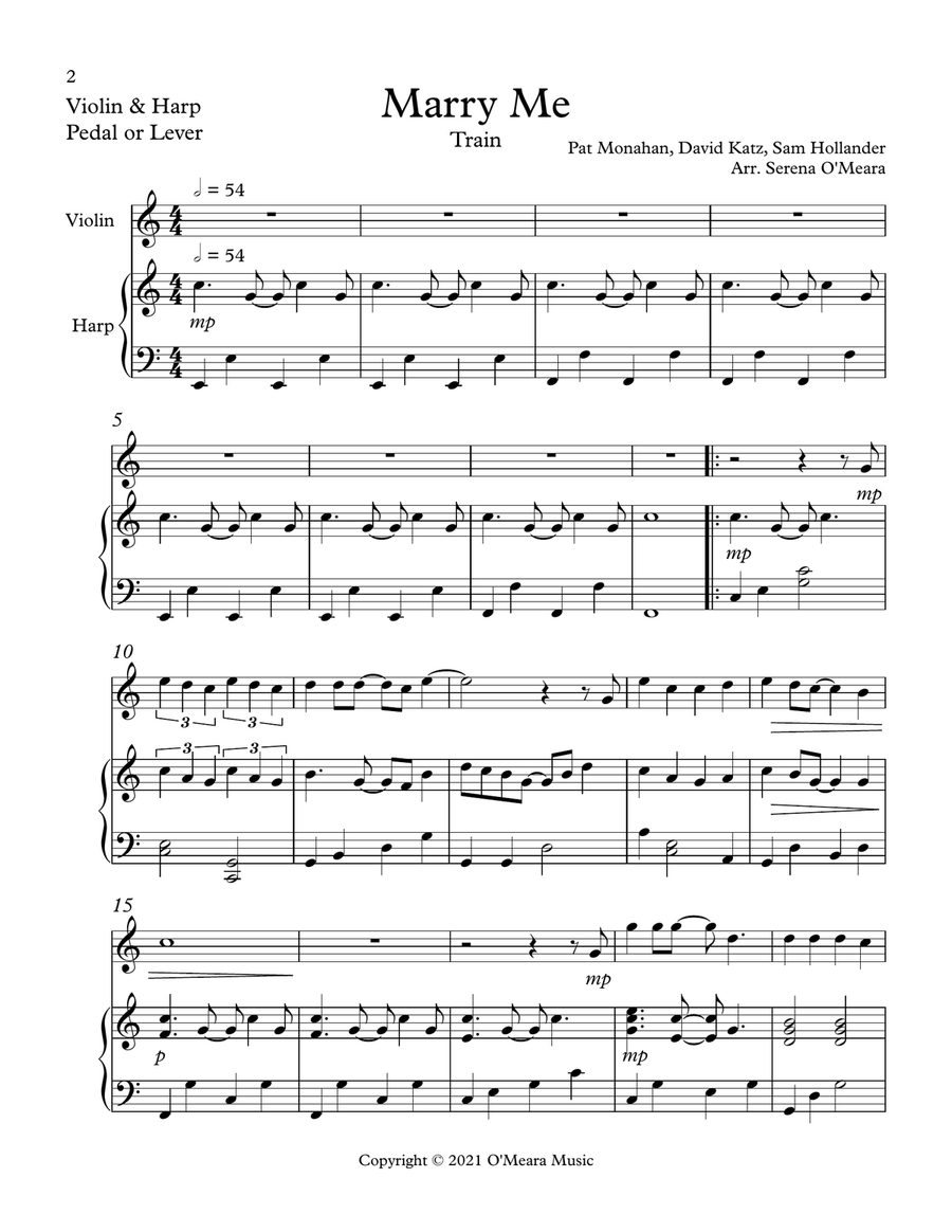 Marry Me String Duet scores gallery preview page 2