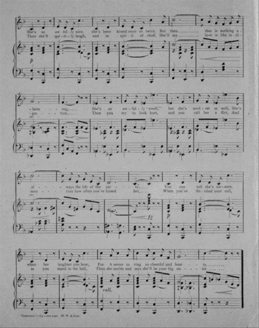 Genevieve! The Talk of the Twon. Song and Chorus Choir scores gallery preview page 2