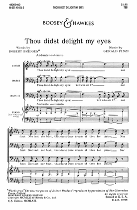 Book cover for Thou Didst Delight My Eyes