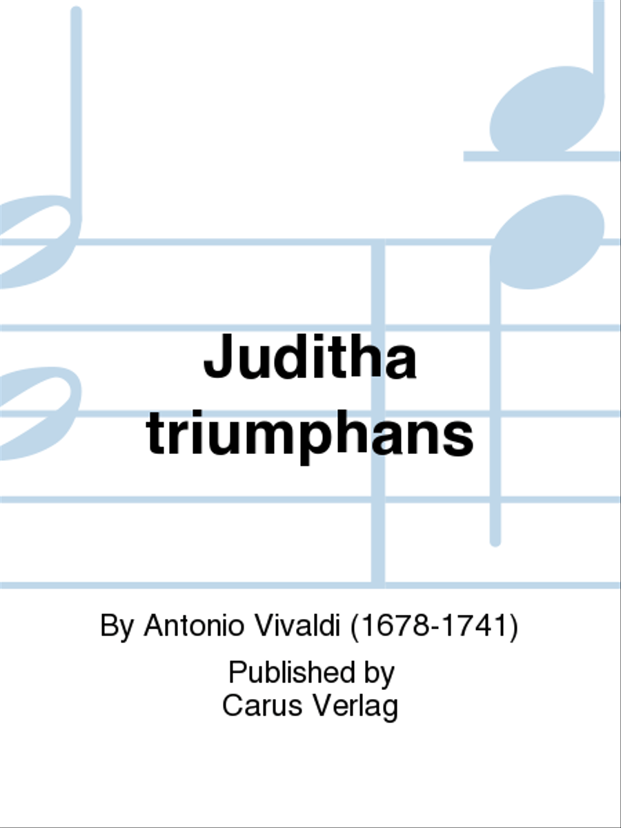 Juditha triumphans SATBarB scores gallery preview page 1