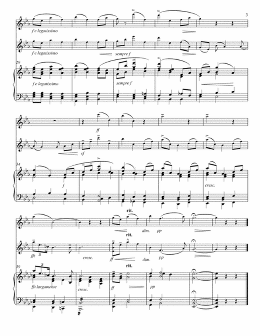 Elgar - Nimrod (Enigma Variations), transcribed for Flute, Violin and Piano