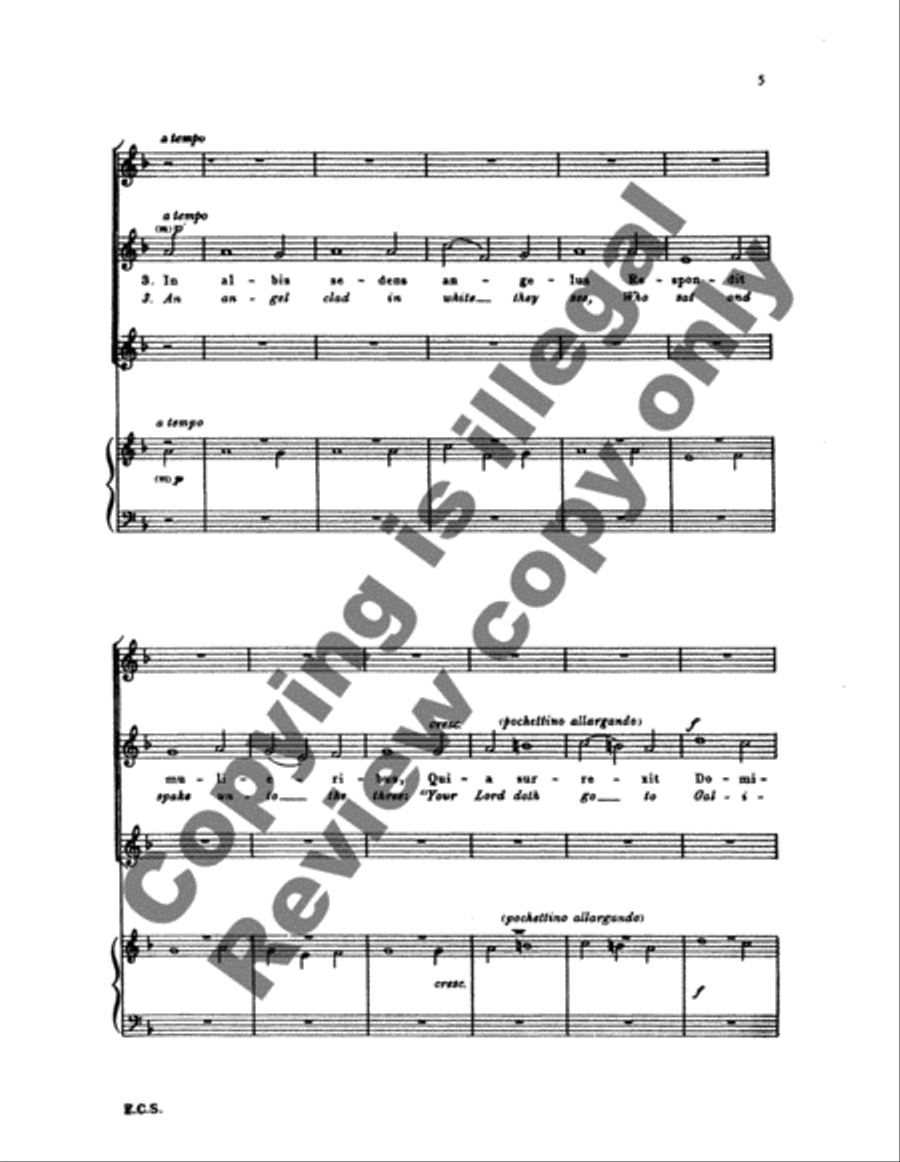 O filii et filiae (O Sons and Daughters) SSA scores gallery preview page 5