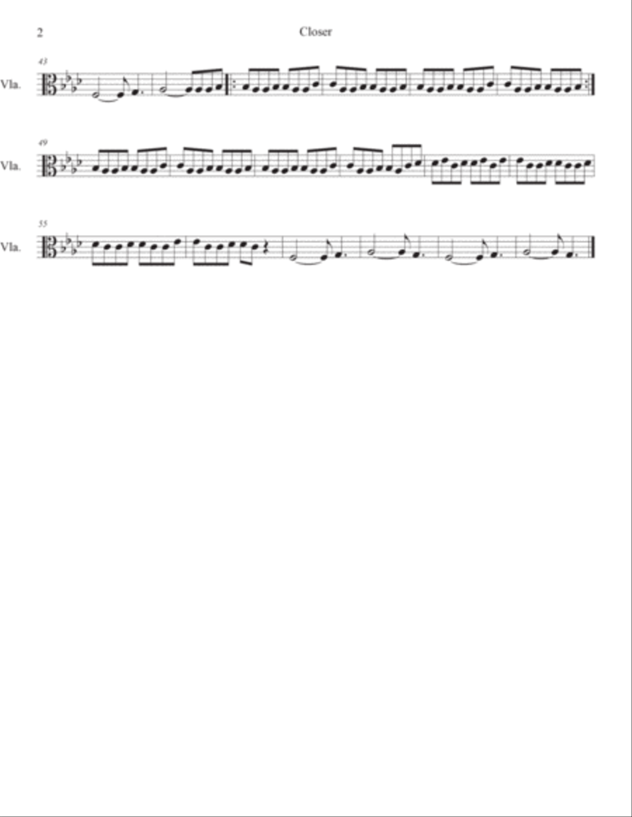 Closer Closer String Quartet scores gallery preview page 6