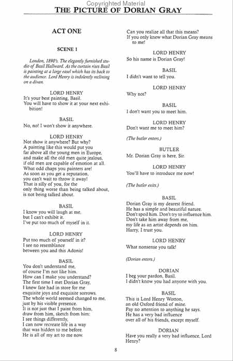 The Picture of Dorian Gray Libretti scores gallery preview page 2